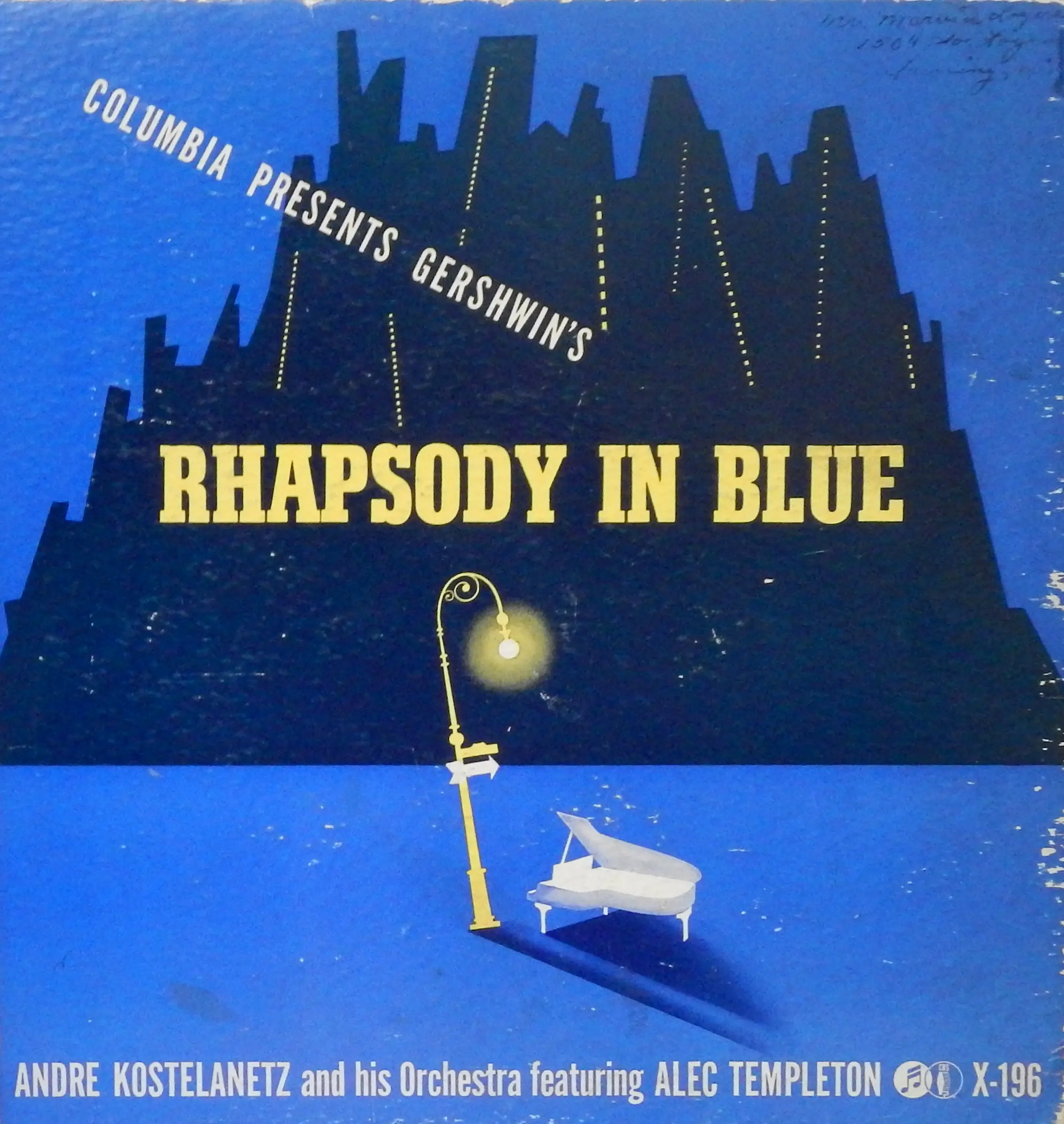 George Gershwin at the piano performing Rhapsody in Blue