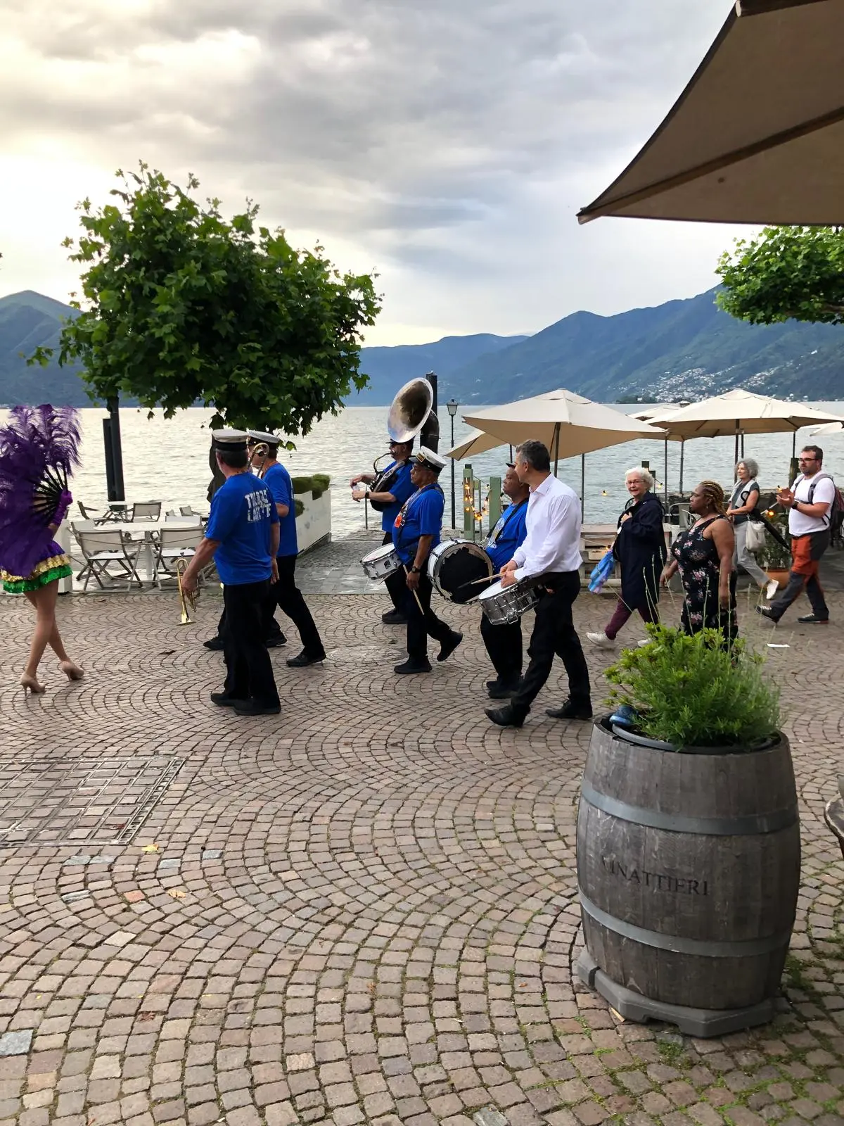 Jungle Jazz Band marching during festival