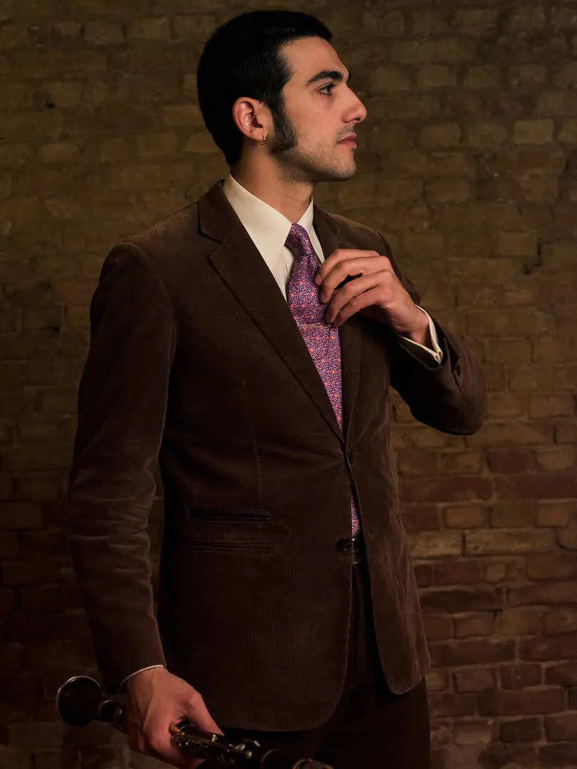 Eldar Tsalikov, clarinetist and vocalist of The Jungle Jazz Band, leading jazz band in Berlin for Great Gatsby parties, swing festivals, and private events.