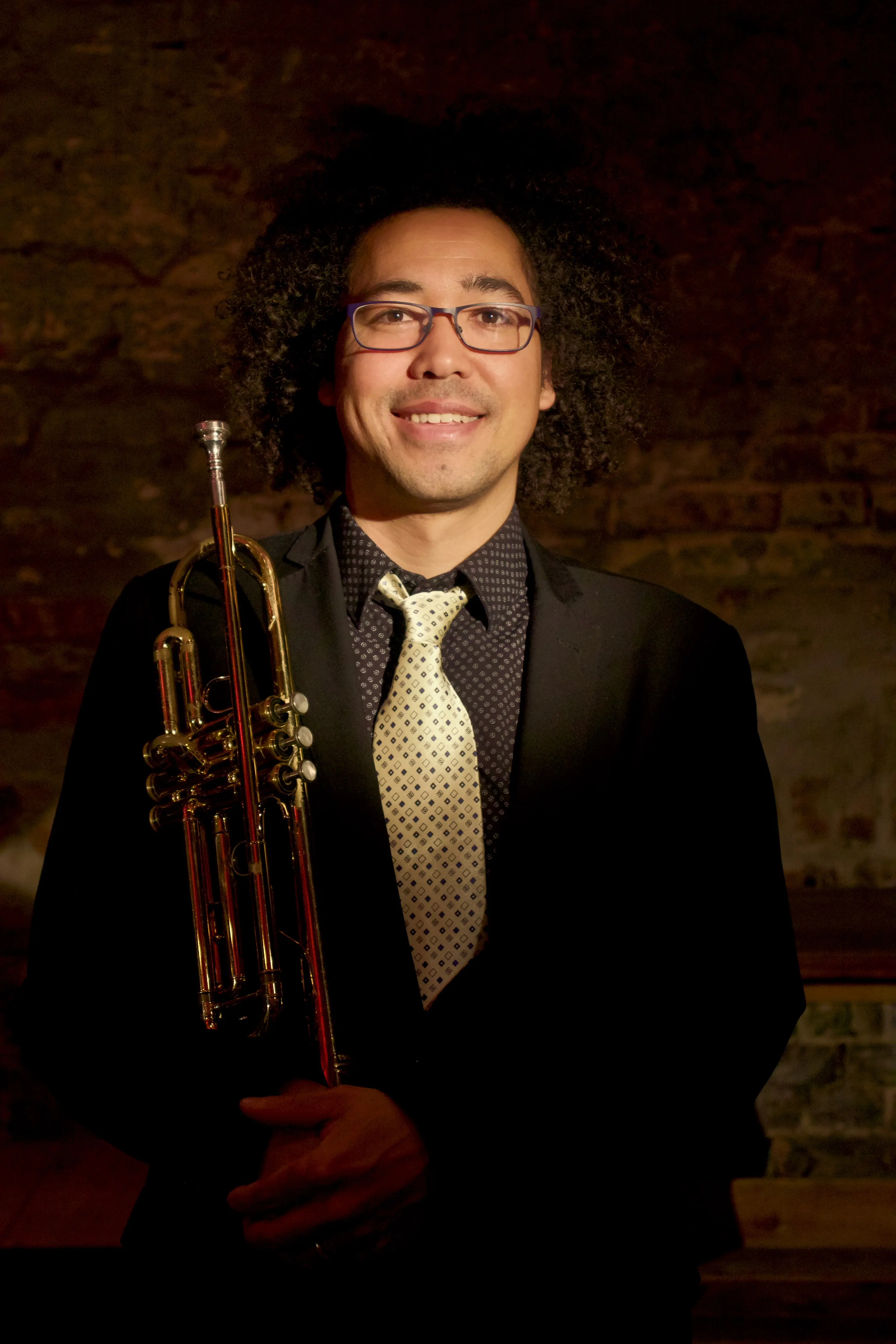 Laurent Humeau, trumpet player with The Jungle Jazz Band, performing 1920s-style jazz in Berlin for weddings, swing dance events, and vintage jazz festivals.