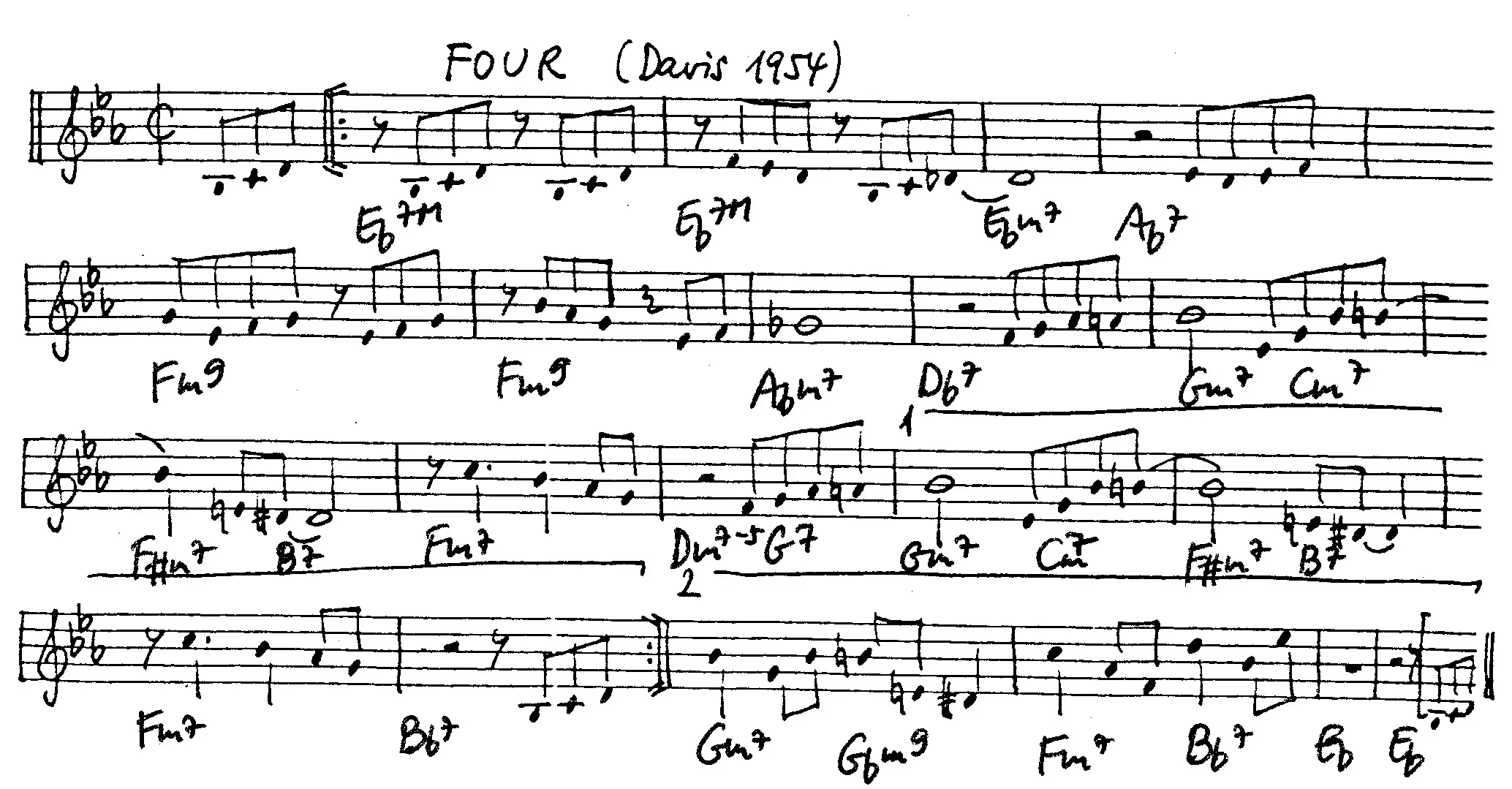 four partition gratuite - Offerte par The Jungle Jazz Band