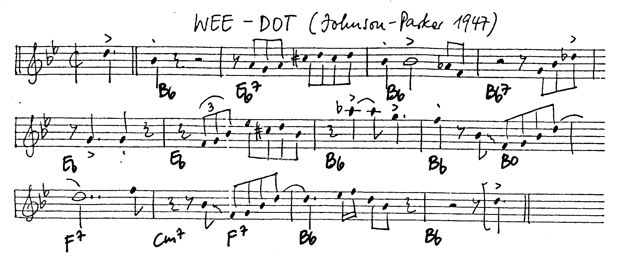 wee-dot partition gratuite - Offerte par The Jungle Jazz Band
