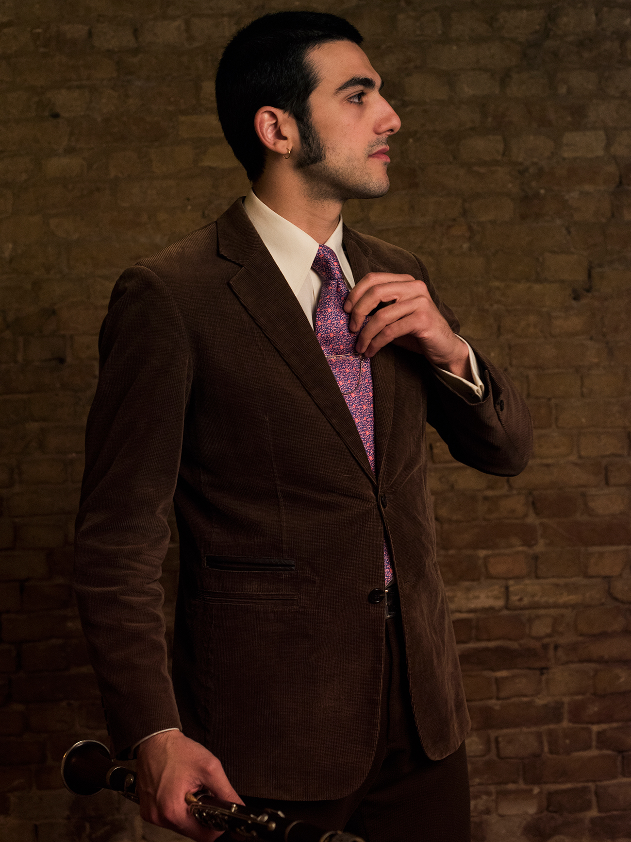 Eldar Tsalikov with a clarinet, alto saxophone, and vocals for The Jungle Jazz Band in Berlin, a top male jazz singer in Europe.