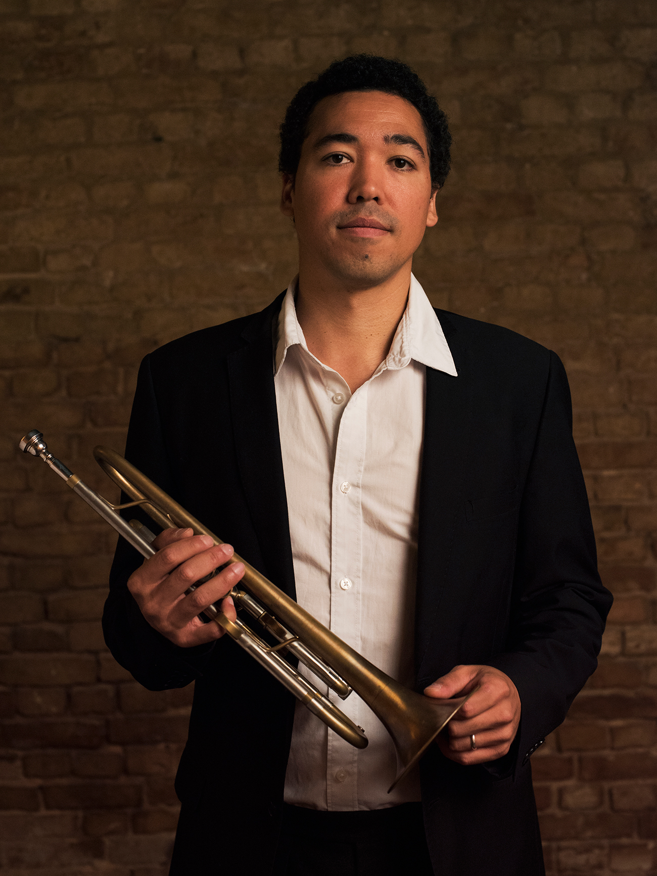 Laurent Humeau playing trumpet for The Jungle Jazz Band, inspired by New Orleans jazz greats.