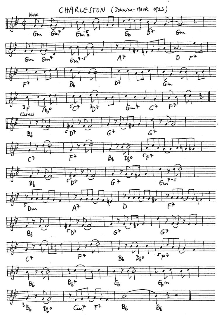 charleston leadsheet – book us for your next 20s or gatsby event