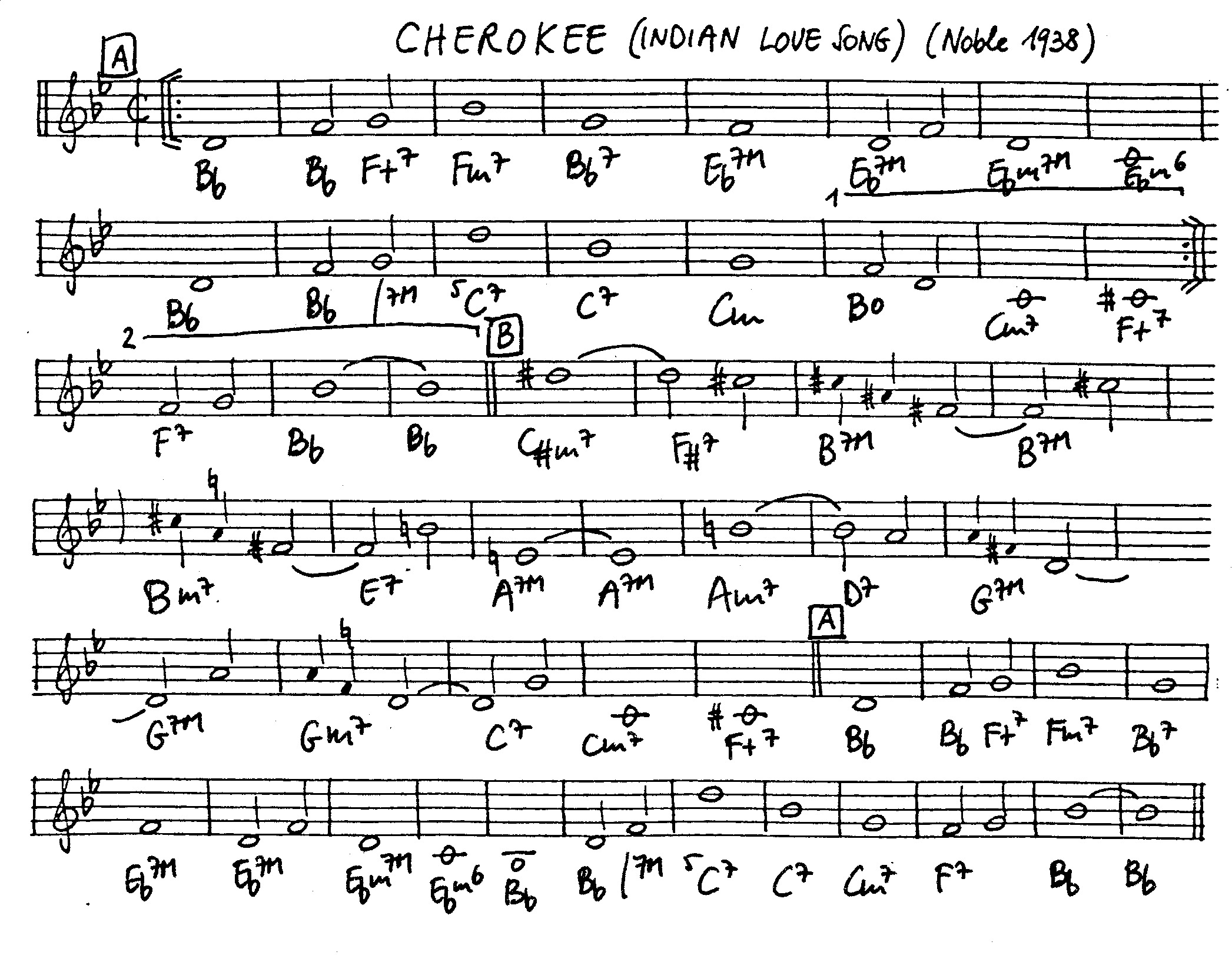 cherokee leadsheet – book us for your next 20s or gatsby event