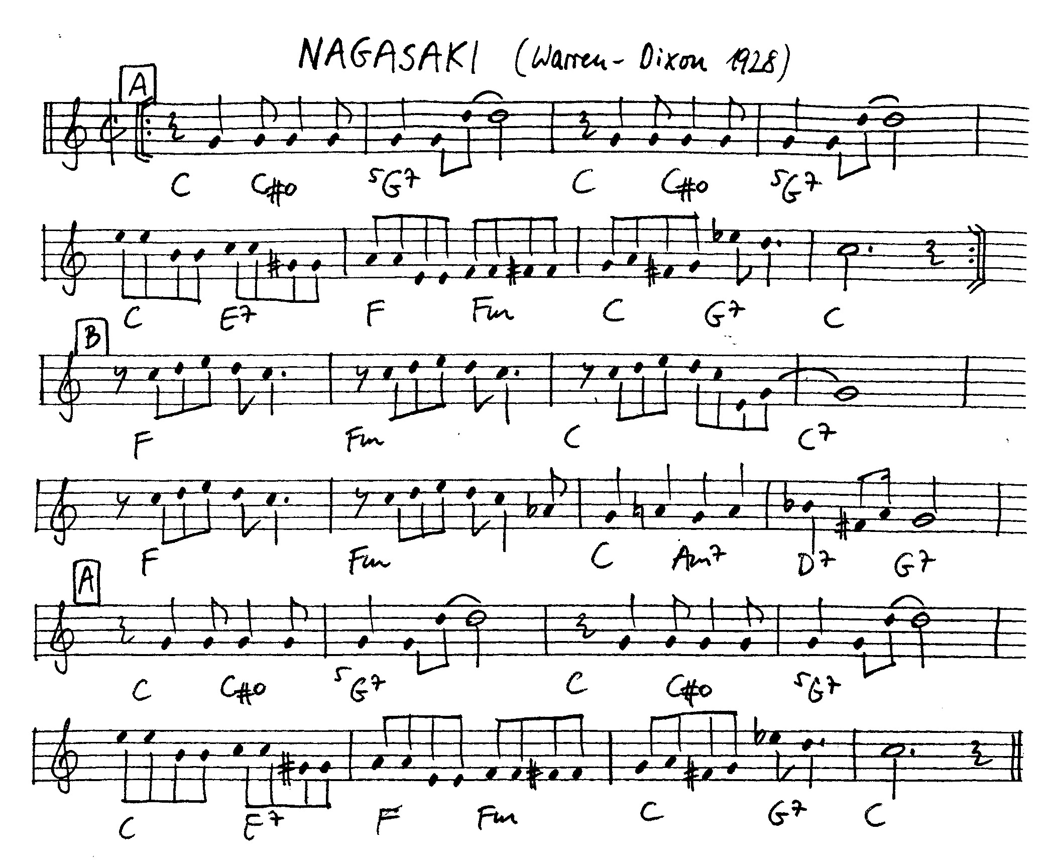 nagasaki leadsheet – book us for your next 20s or gatsby event