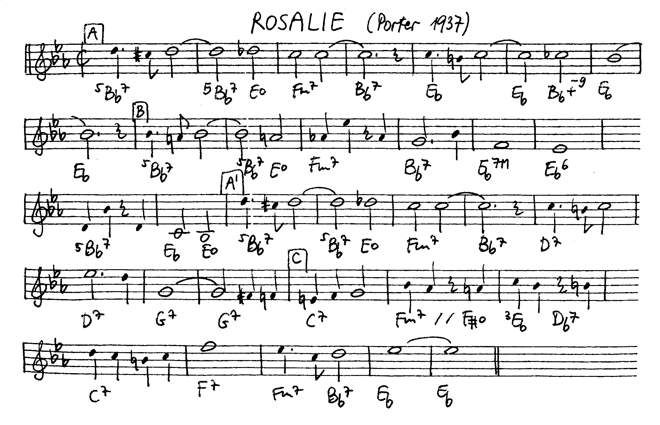 rosalie leadsheet – book us for your next 20s or gatsby event